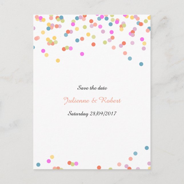 Carte postale d'annonce de sauvegarde de date fest (Devant)