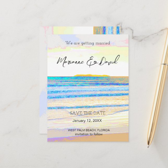 Carte postale d'annonce de sauvegarde de lever de  (Devant/Arrière en situation)