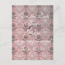 Carte postale d'annonce de sauvegarde Grunge rose