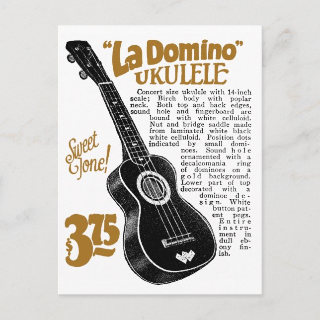 Carte postale d'annonce d'Uke de domino (Devant)
