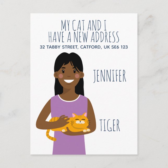 Carte postale d'annonce d'une nouvelle adresse per (Devant)