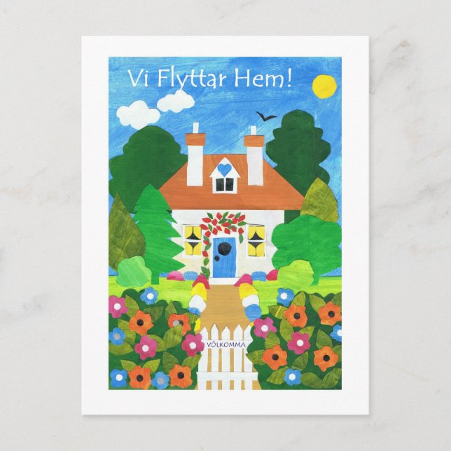 Carte postale d'annonce d'une nouvelle adresse sué (Devant)