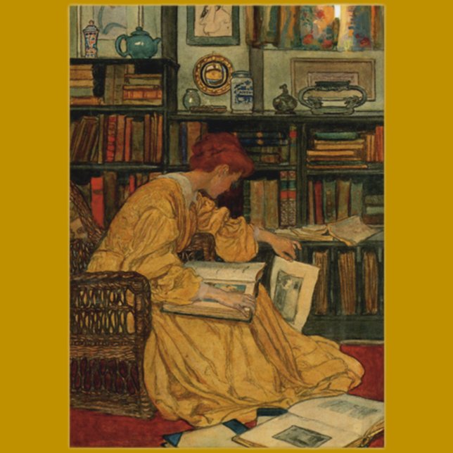 Carte Postale Dans la bibliothèque (Créateur téléchargé)