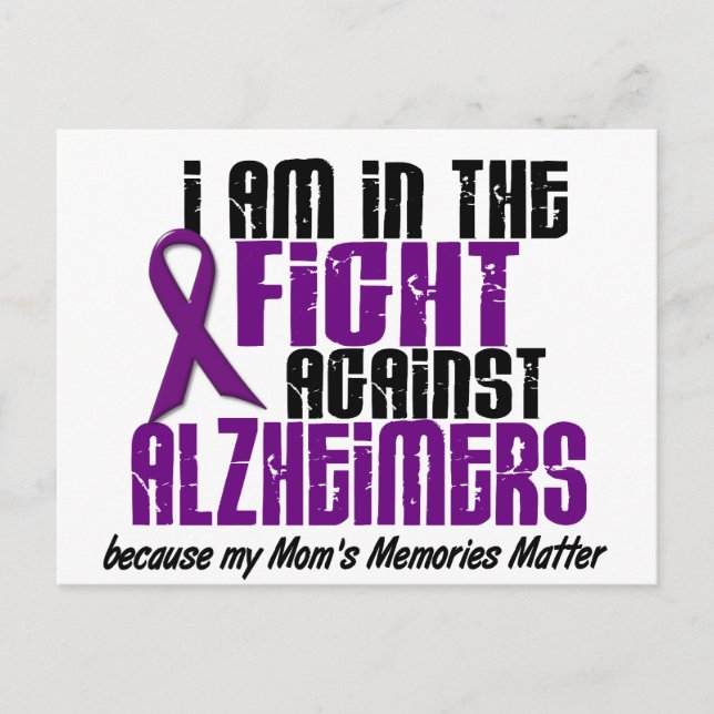Carte Postale Dans la lutte contre la maladie d'Alzheimer MOM (Devant)