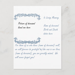 Carte Postale Dans la mémoire aimante