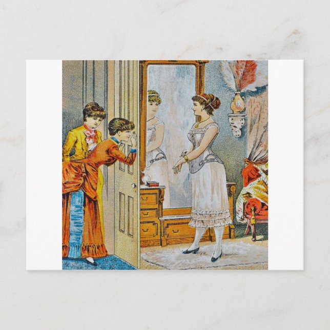 Carte Postale Dans le boudoir (Devant)