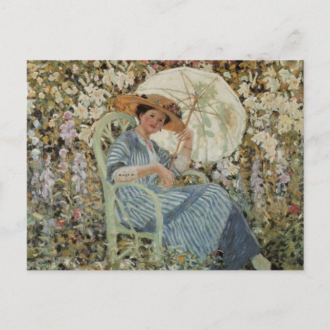 Carte Postale Dans le jardin, Giverny par Frederick Frieseke (Devant)