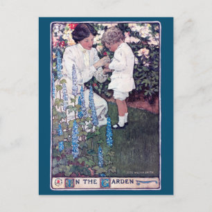 Carte Postale Dans le jardin, Jessie Willcox Smith