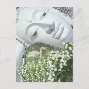 Carte Postale Dans le jardin - Quan Yin & Flowers