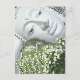 Carte Postale Dans le jardin - Quan Yin & Flowers