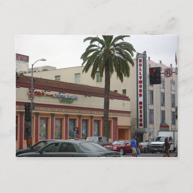 Carte Postale Dans les rues d'Hollywood (Devant)