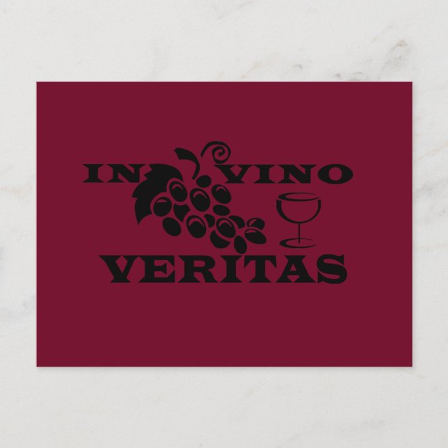 Carte Postale Dans les veritas vino (Devant)