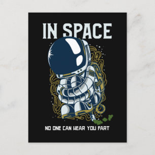 Carte Postale Dans l'espace personne ne peut vous entendre péter