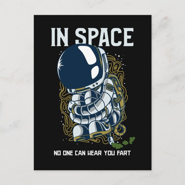 Carte Postale Dans l'espace personne ne peut vous entendre péter (Devant)