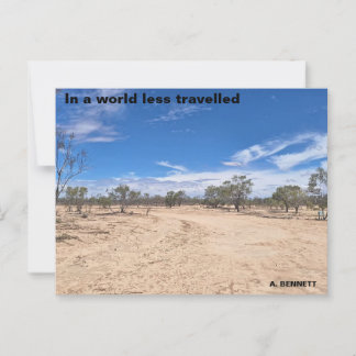 Carte Postale Dans un monde moins voyagé