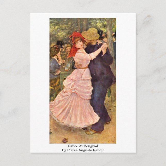 Carte Postale Danse À Bougival Par Pierre-Auguste Renoir (Devant)