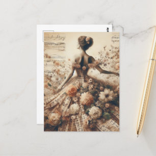 Carte Postale Danse à la collection de musique florale