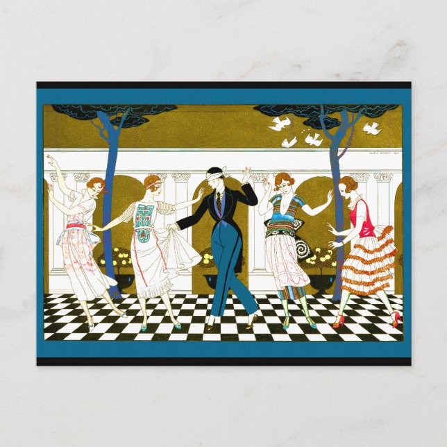 Carte Postale Danse Art déco (Devant)