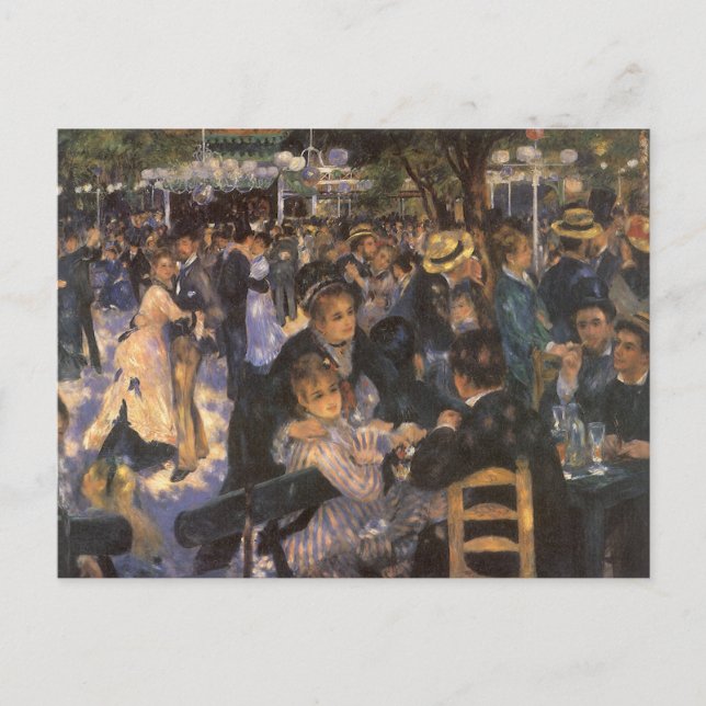 Carte Postale Danse au Moulin de la Galette par Pierre Renoir (Devant)