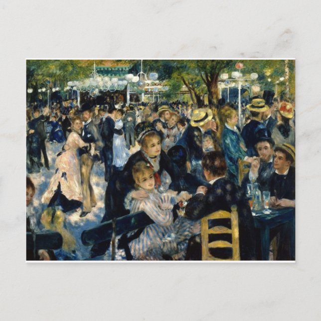 Carte Postale Danse au Moulin de la Galette par Renoir (Devant)