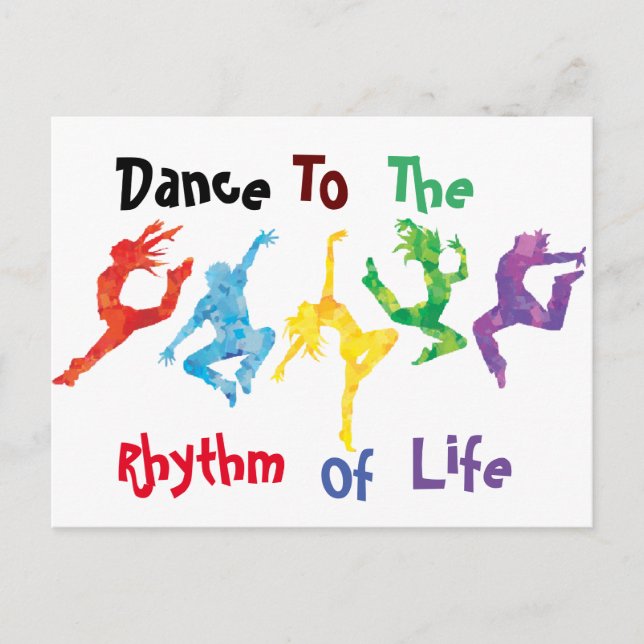 Carte Postale Danse Au Rythme De La Vie Salutation (Devant)