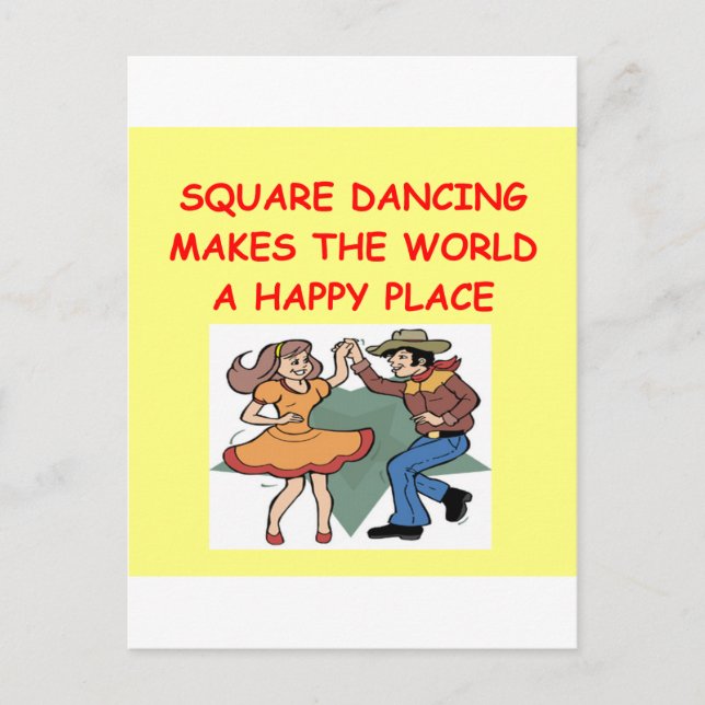 Carte Postale danse carrée (Devant)