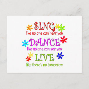 Carte Postale Danse chante en direct
