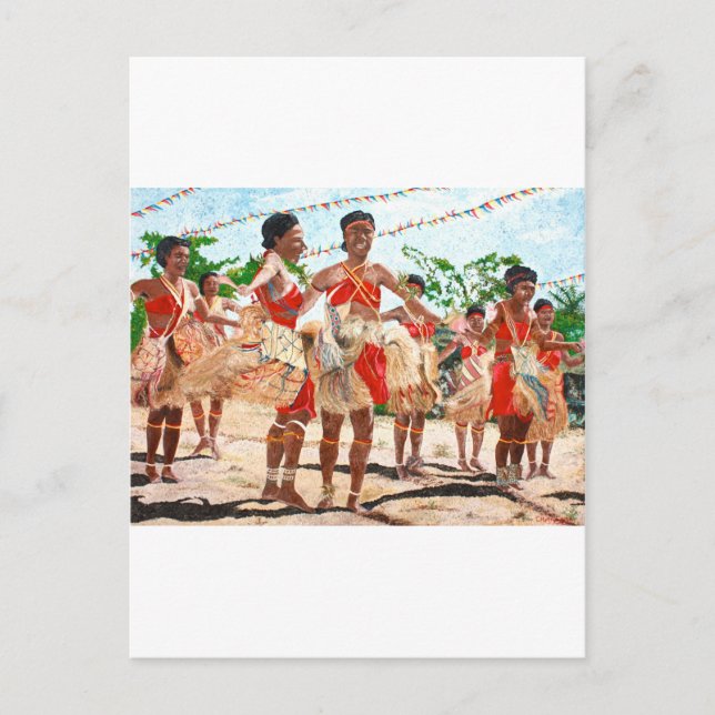 Carte Postale Danse culturelle en Papouasie-Nouvelle-Guinée (Devant)