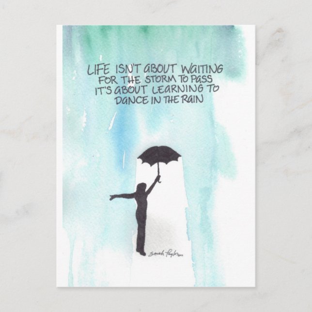 Carte Postale Danse Dans La Pluie (Devant)