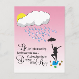 Carte Postale Danse dans la pluie