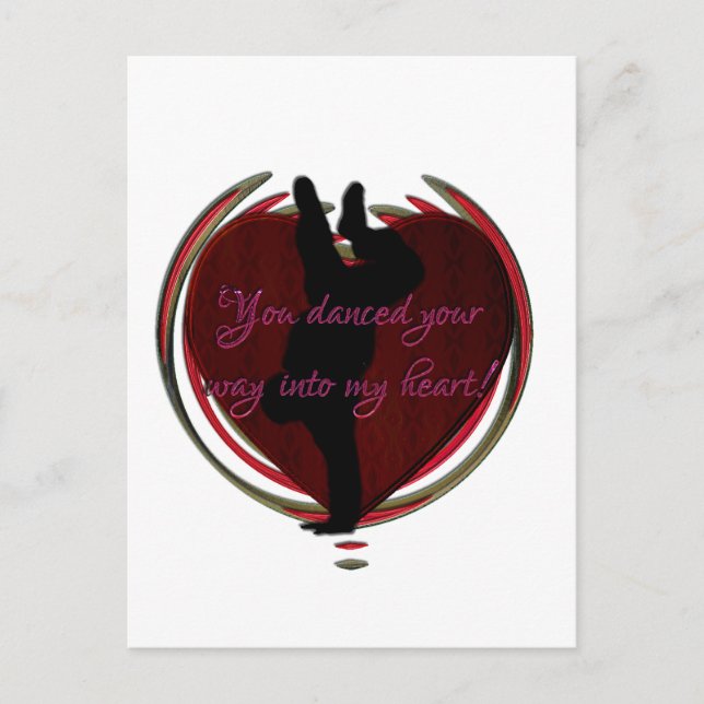 Carte Postale Danse dans mon coeur (Devant)