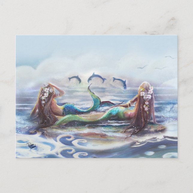 Carte Postale Danse des dauphins (Devant)
