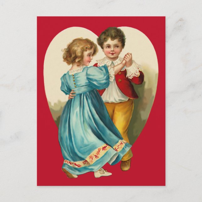 Carte Postale Danse des garçons et des filles (Devant)