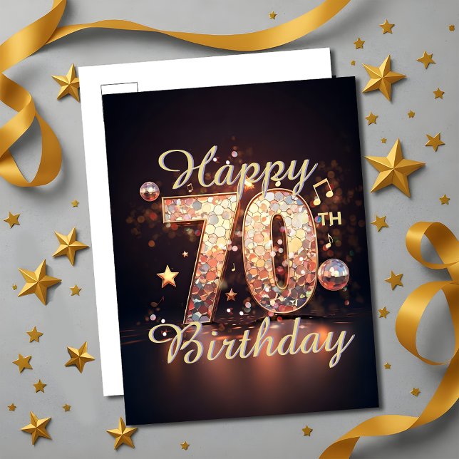 Carte Postale Danse Disco Étincelante 70e anniversaire (Créateur téléchargé)