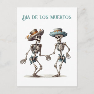 Carte Postale Danse Éternelle Dia de los Muertos Calaveras