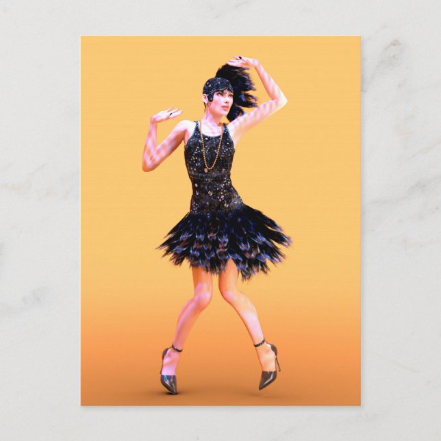 Carte Postale Danse Flapper Vintage (Devant)