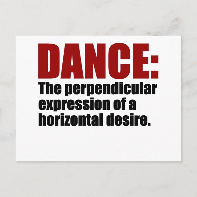 Carte Postale Danse horizontale (Devant)