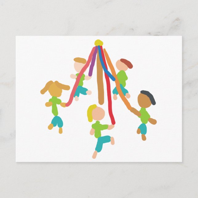 Carte Postale Danse Maypole (Devant)