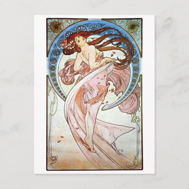 Carte Postale Danse, Mucha (Devant)