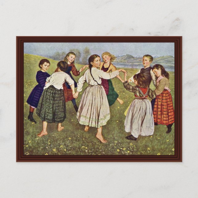 Carte Postale Danse Ronde Enfant Par Thoma Hans (Devant)