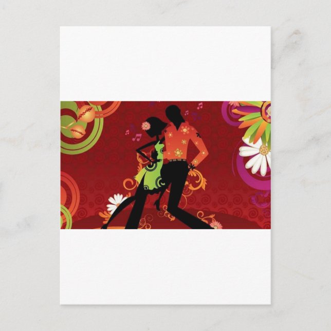 Carte Postale Danse salsa (Devant)