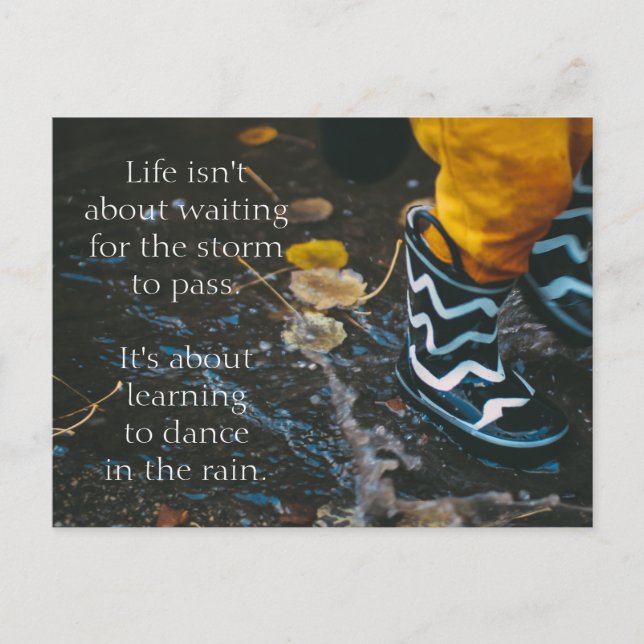 Carte Postale Danse sous la pluie (Devant)