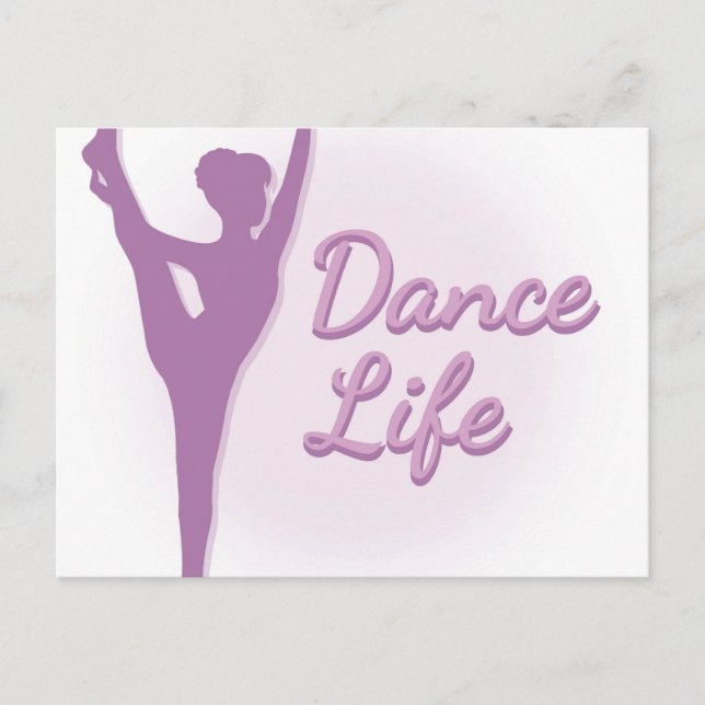 Carte Postale Danse Vie Ballerina - Violet - (Devant)