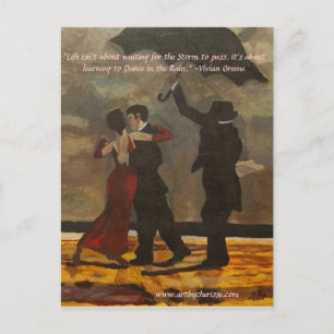Carte Postale "Danser dans la pluie"