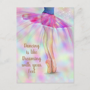 Carte Postale Danser Est Comme Rêver Avec Vos Pieds Citation