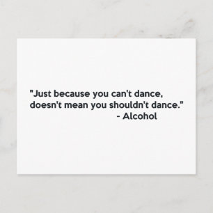 Carte Postale Danser la confiance en alcool