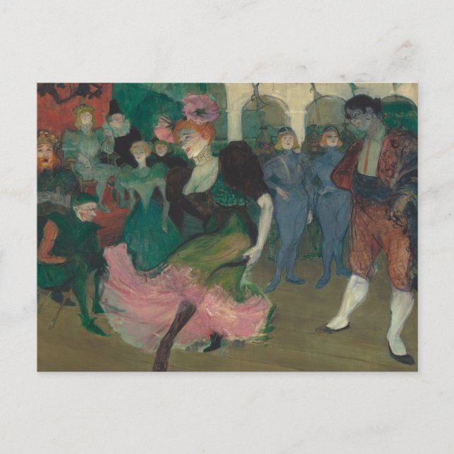 Carte Postale Danser le Bolero - Peinture Toulouse-Lautrec (Devant)