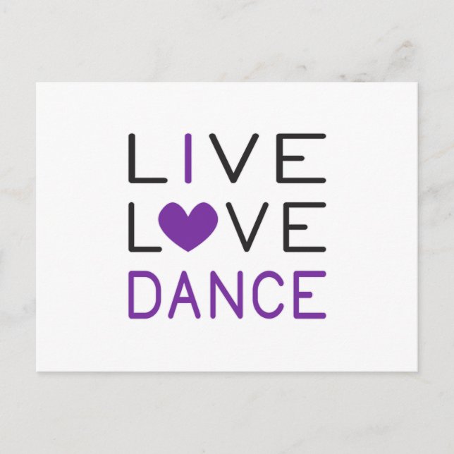 Carte Postale Danser Live Love Danser Queen Dancer Idée cadeau (Devant)