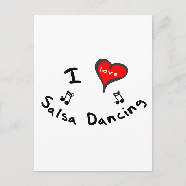 Carte Postale Danses de salsa - I Heart Salsa Dancing (Devant)