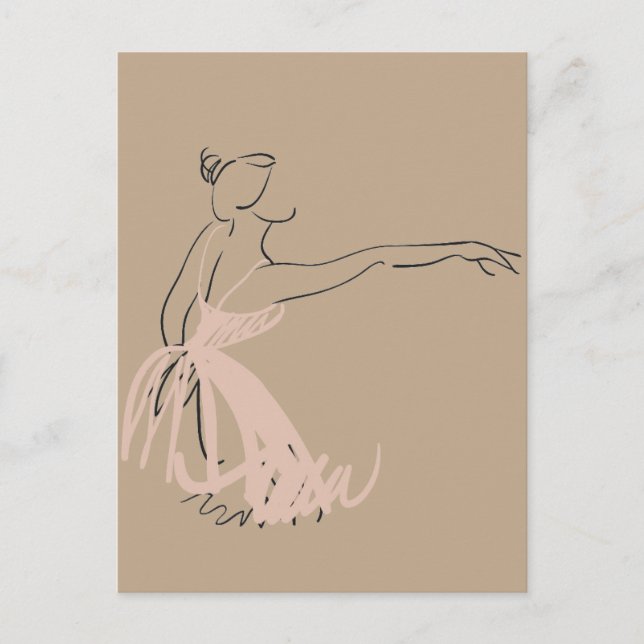 Carte Postale Danseur de ballet Ballerina (Devant)